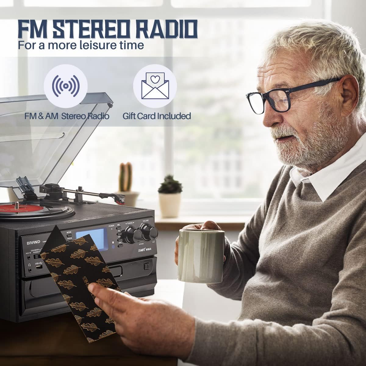 Bluetooth Turntable with Speakers#color_black