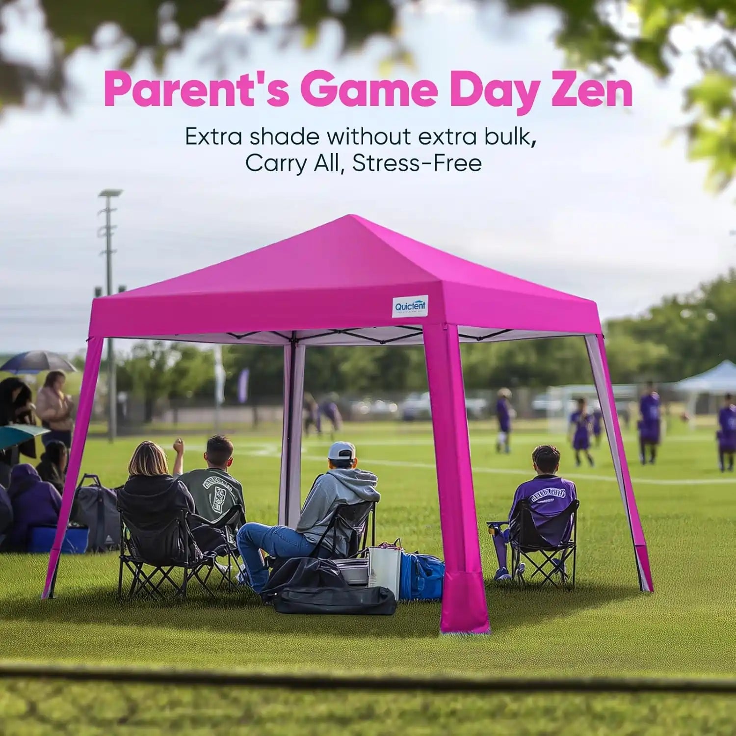 Pink canopy tent with shade and convenience#color_Pink