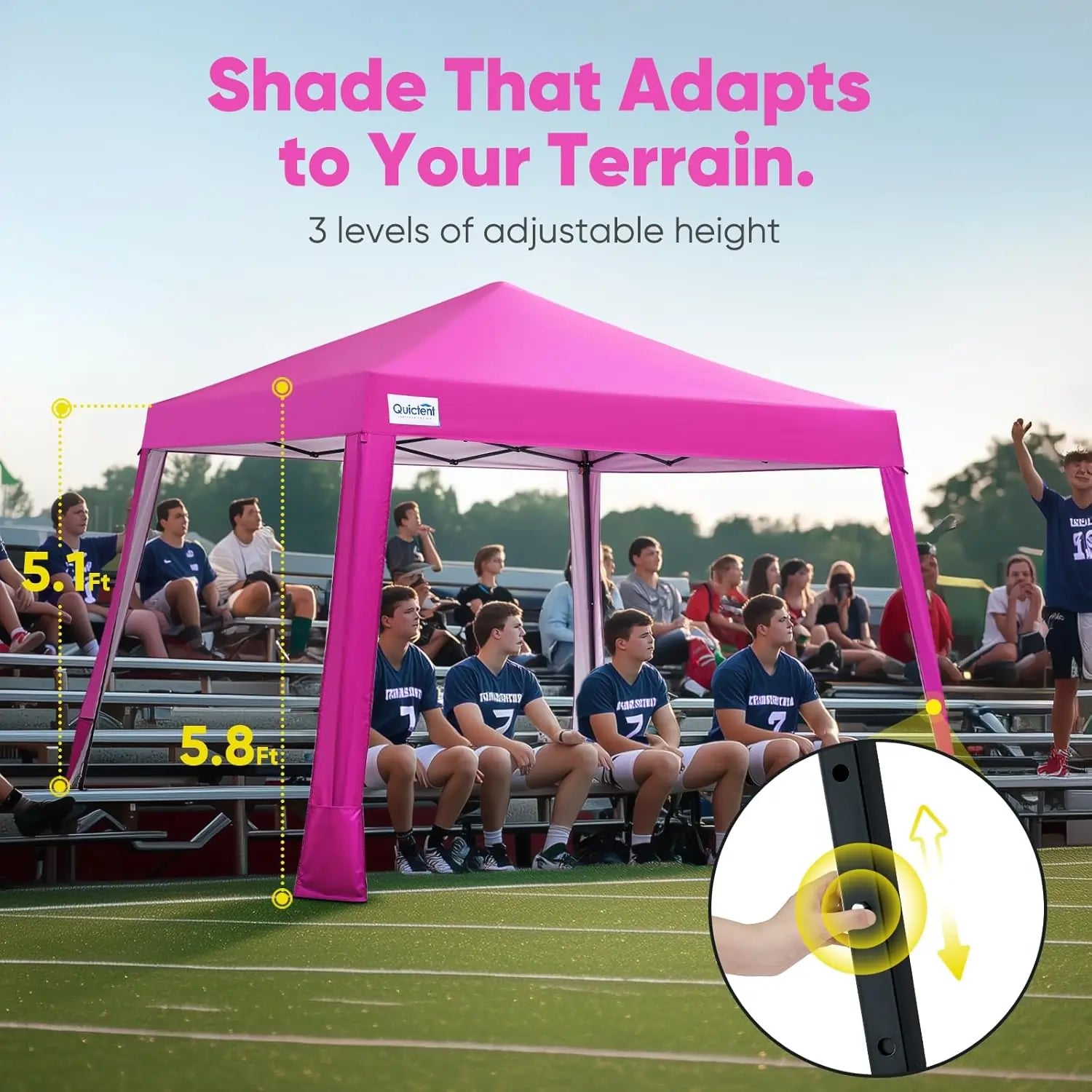 Pink adjustable canopy tent#color_Pink