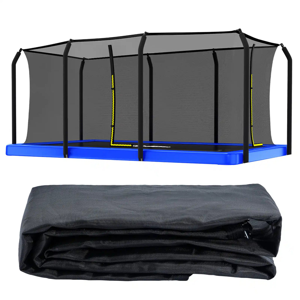 Rectangular Trampoline Mat Replacement with Safety Net & Enclosure