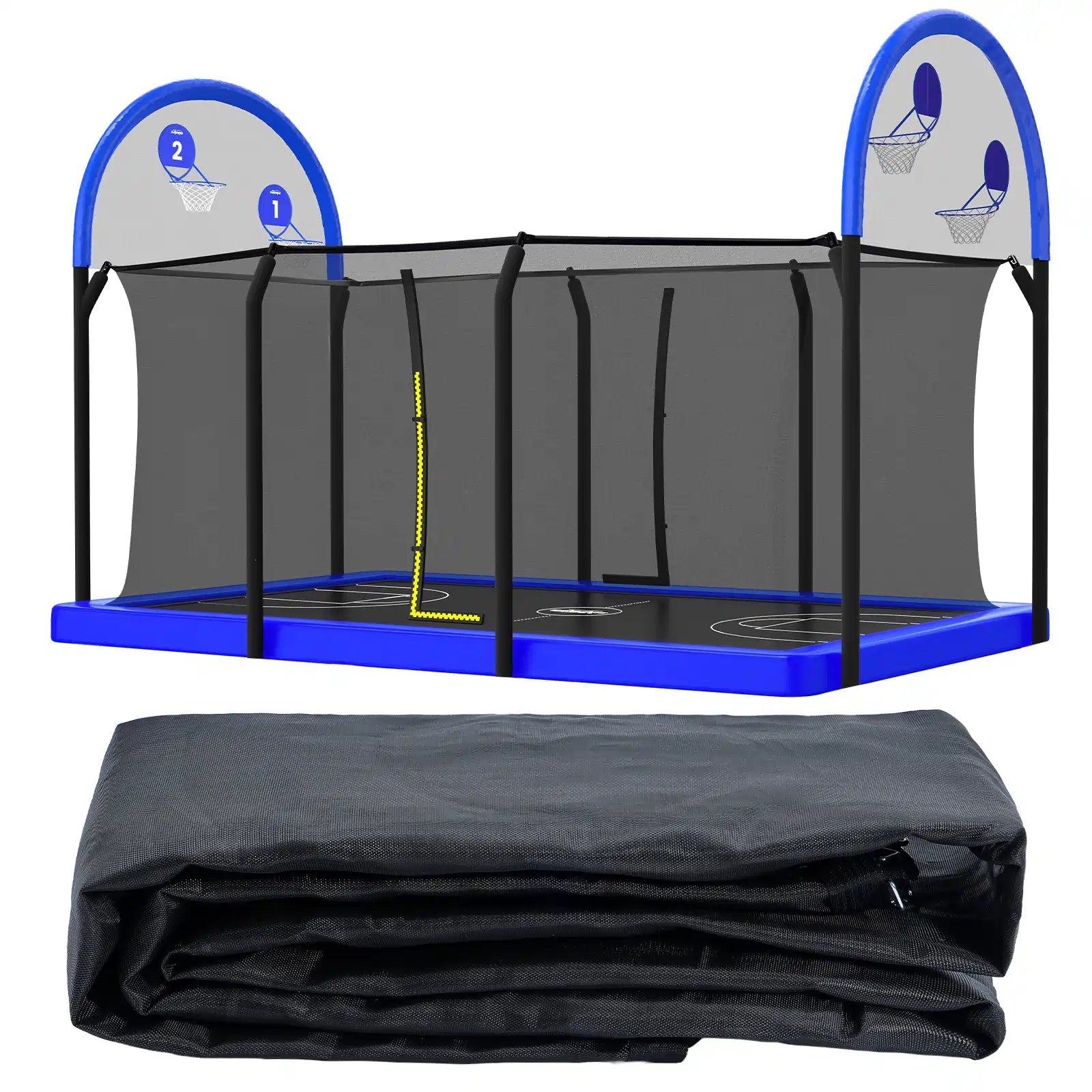 Rectangular Trampoline Jumping Mat with Net Replacement
