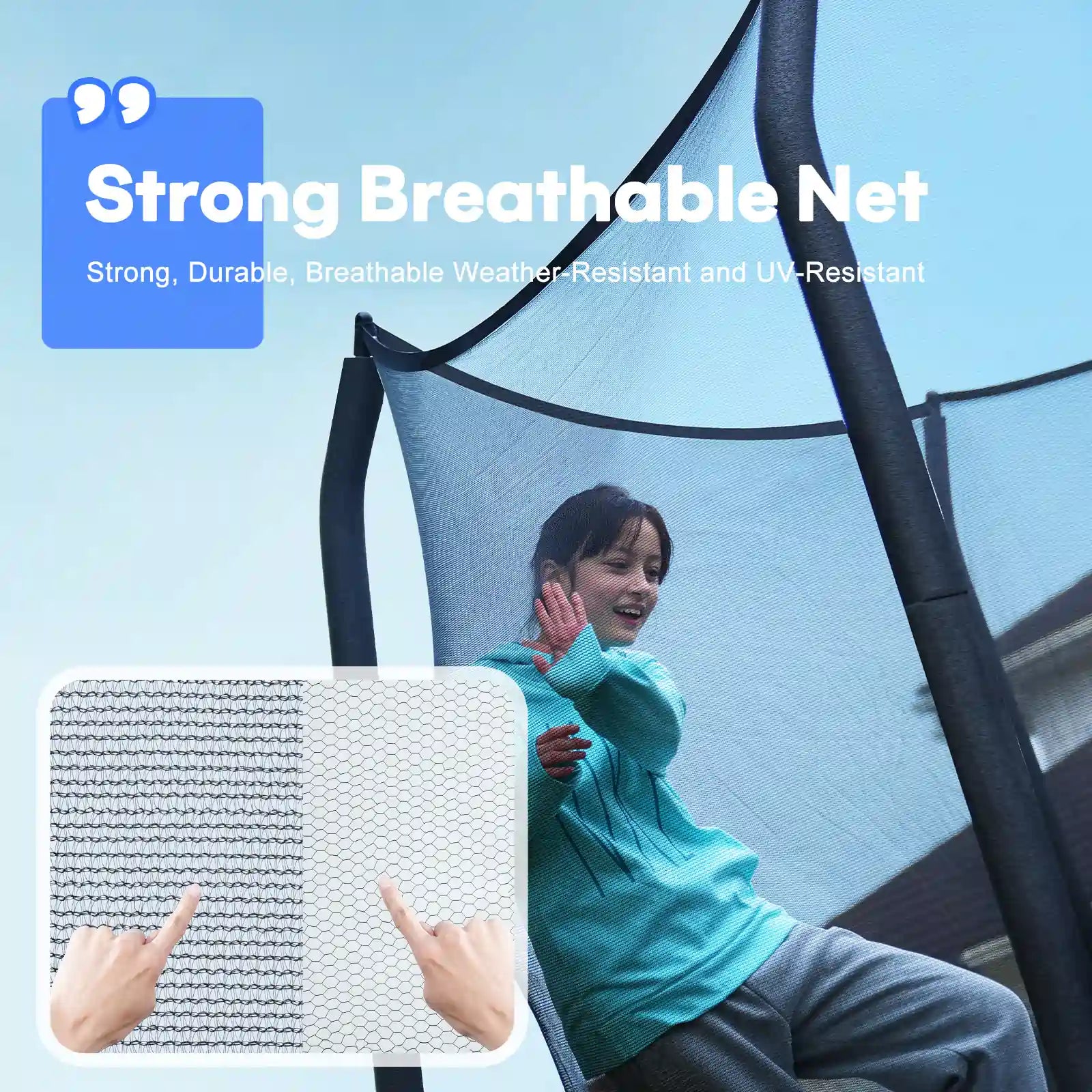 Rectangular Trampoline Jumping Mat with Net Replacement