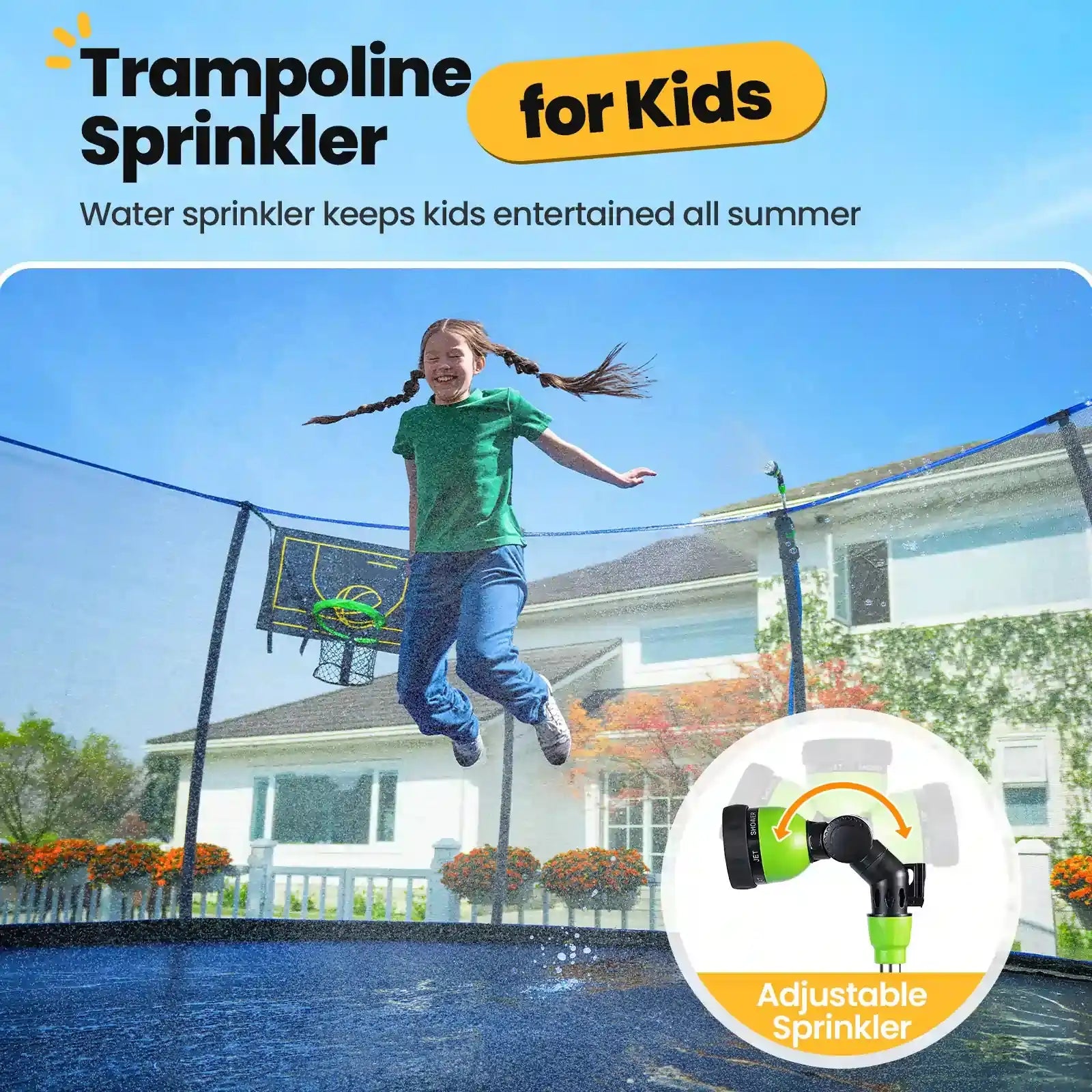 Water Sprinkler Compatible with All Trampolines