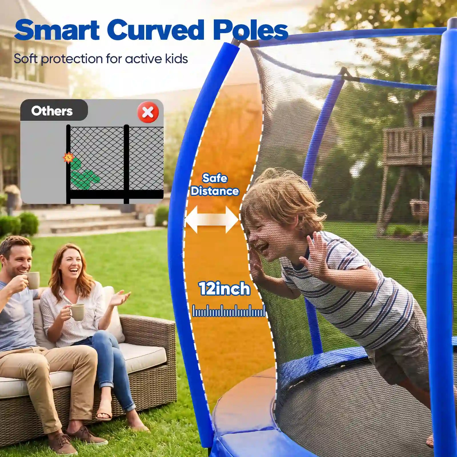 Zupapa Saffun Outdoor Trampoline With Enclosure | Zupapa Zupapa Saffun Outdoor Trampoline With Enclosure | Zupapa