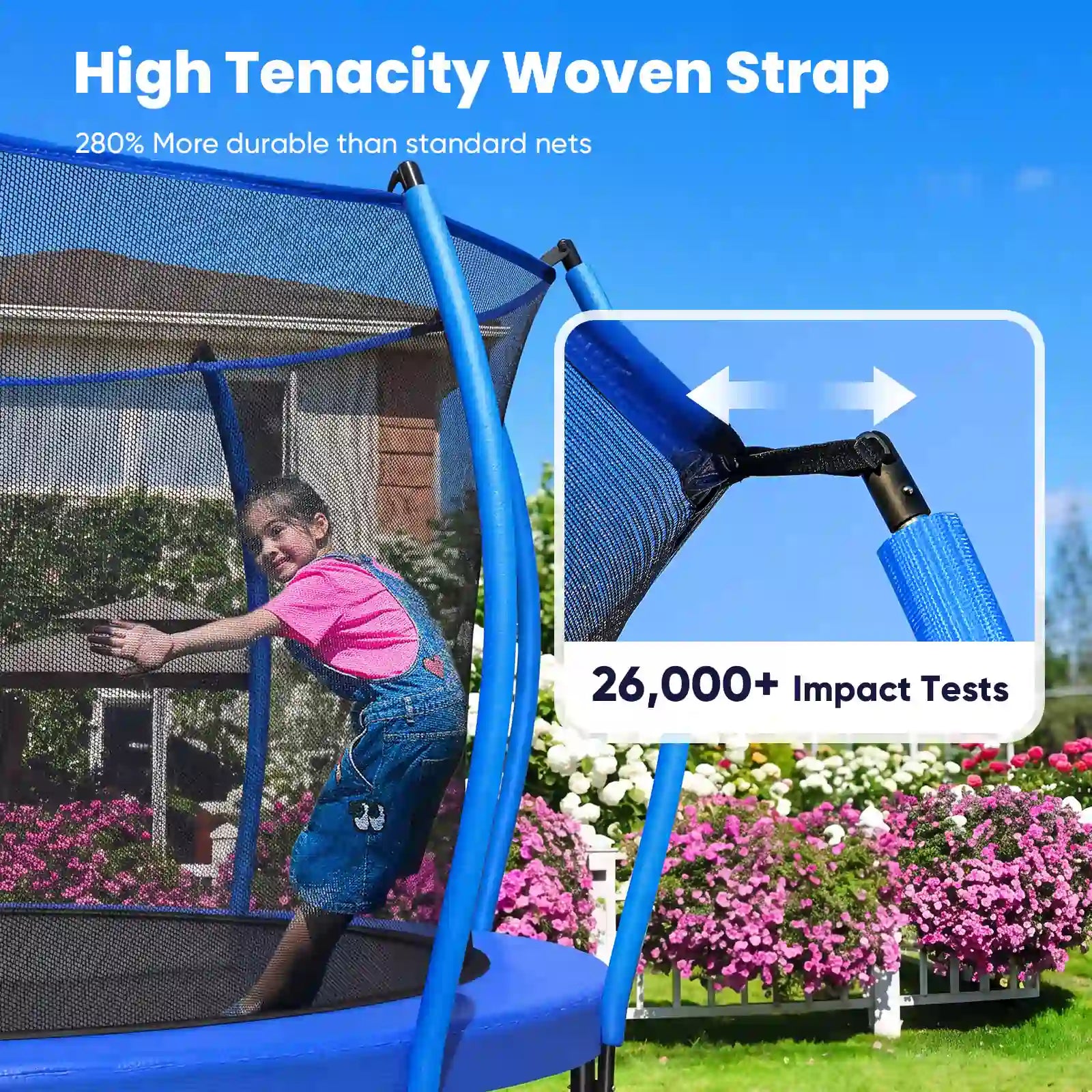 かぶそん Zupapa Saffun Outdoor Trampoline With Enclosure | Zupapa