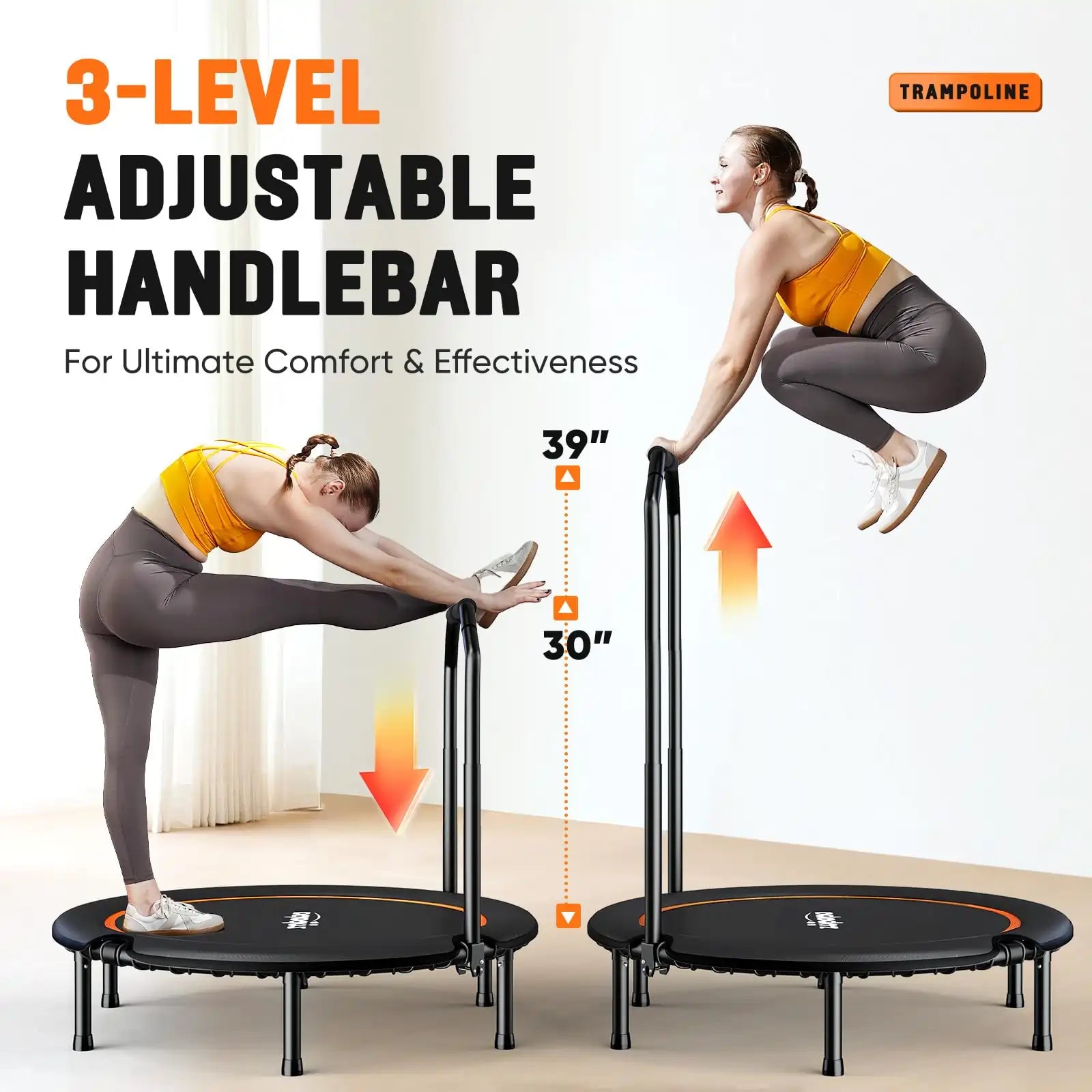 550LBS Foldable Fitness Rebounder Trampoline 48"
