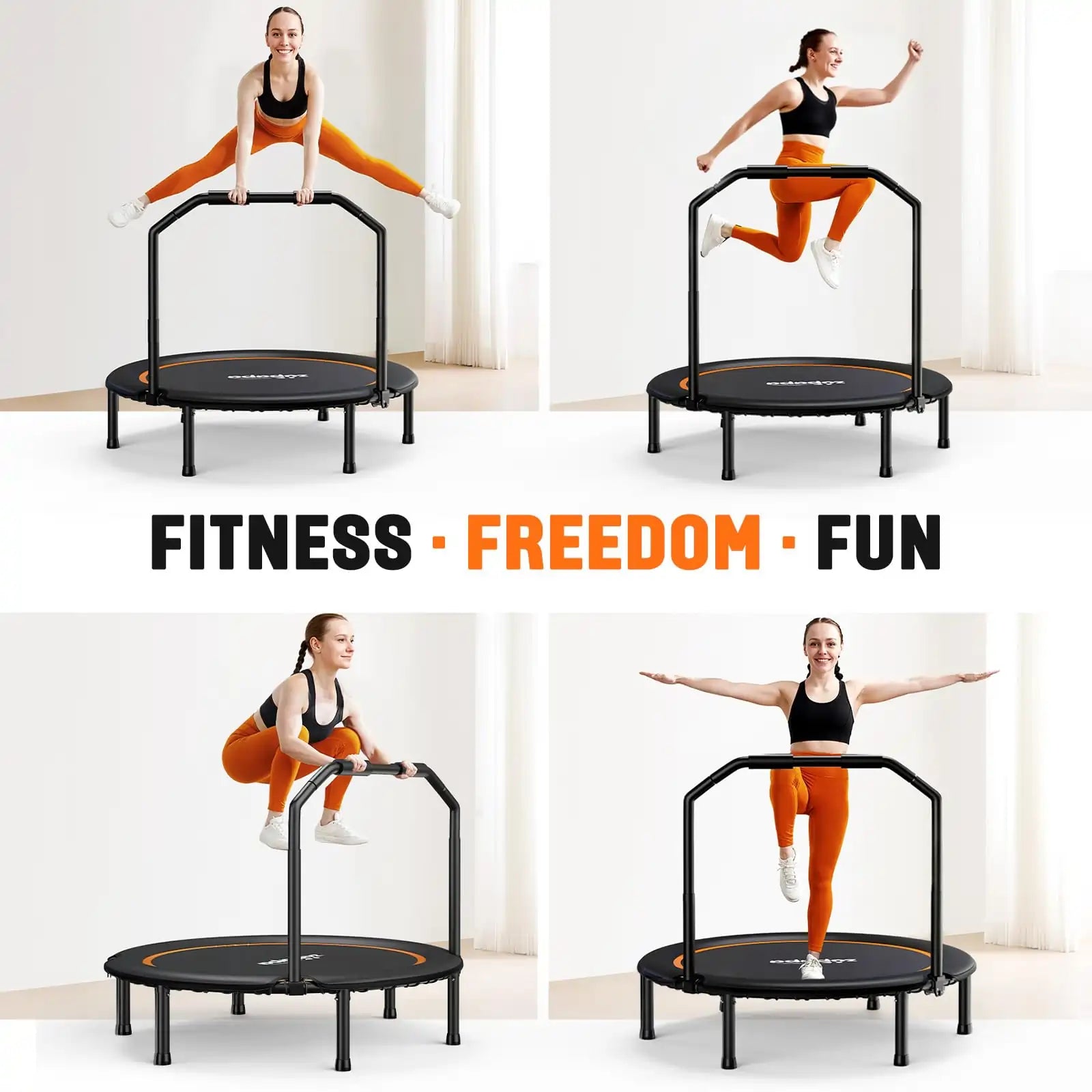 550LBS Foldable Fitness Rebounder Trampoline 48"