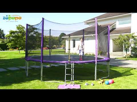 Zupapa Purple Trampoline No-Gap Design 1500LBS Weight Capacity