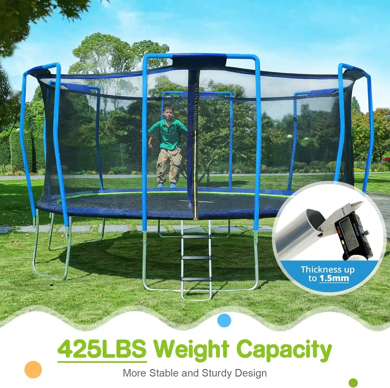 upgraded trampoline weight capacity