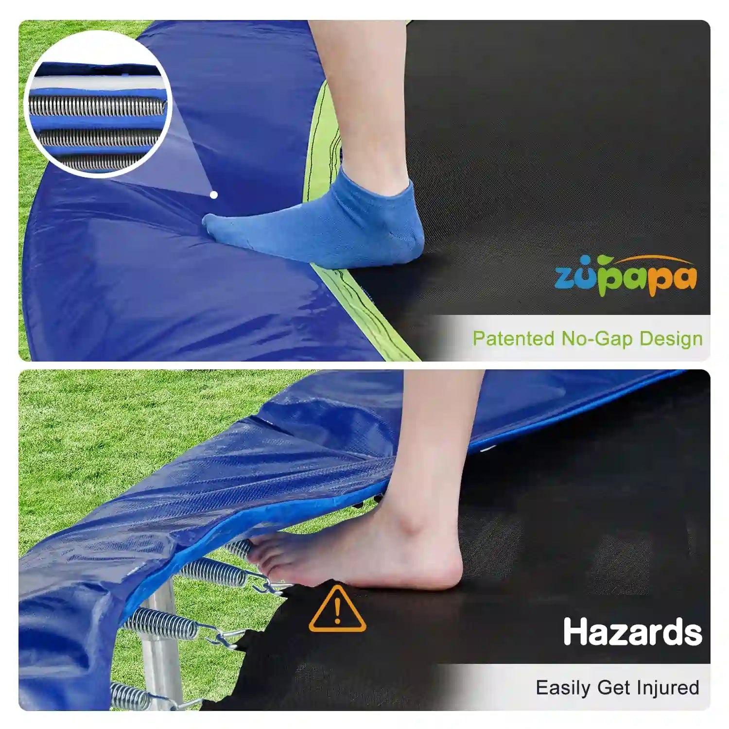 trampoline no gap design