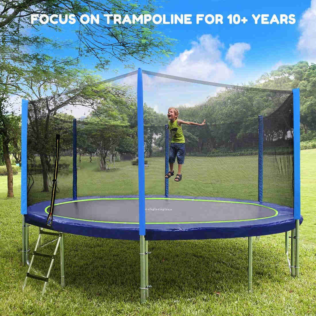 12 ft trampoline blue