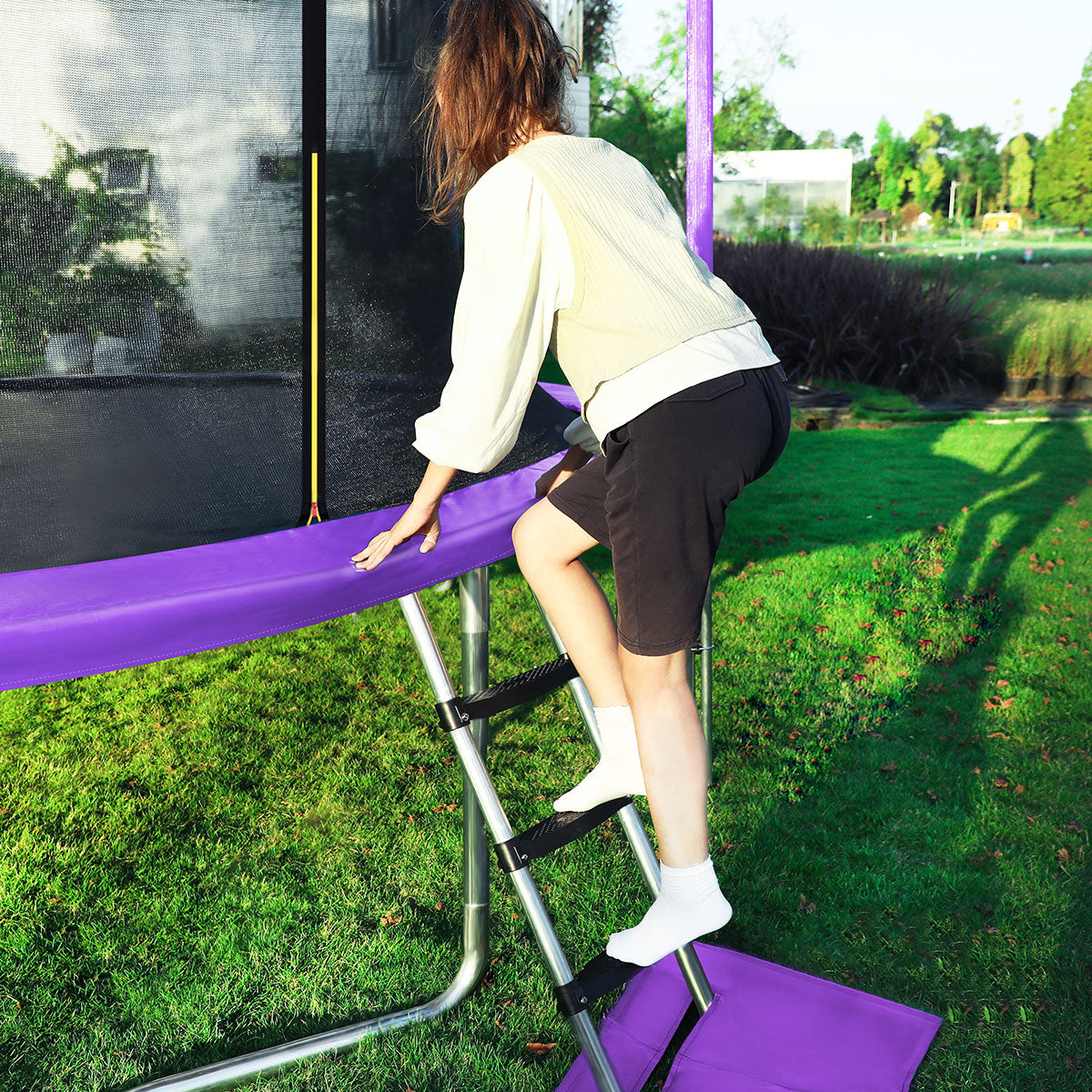 2023 Safump Outdoor Purple Trampoline With Enclosure