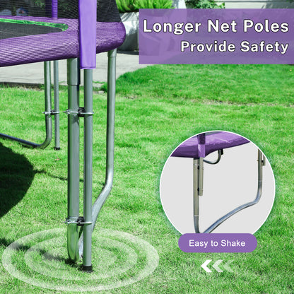 Longer net poles provide safety