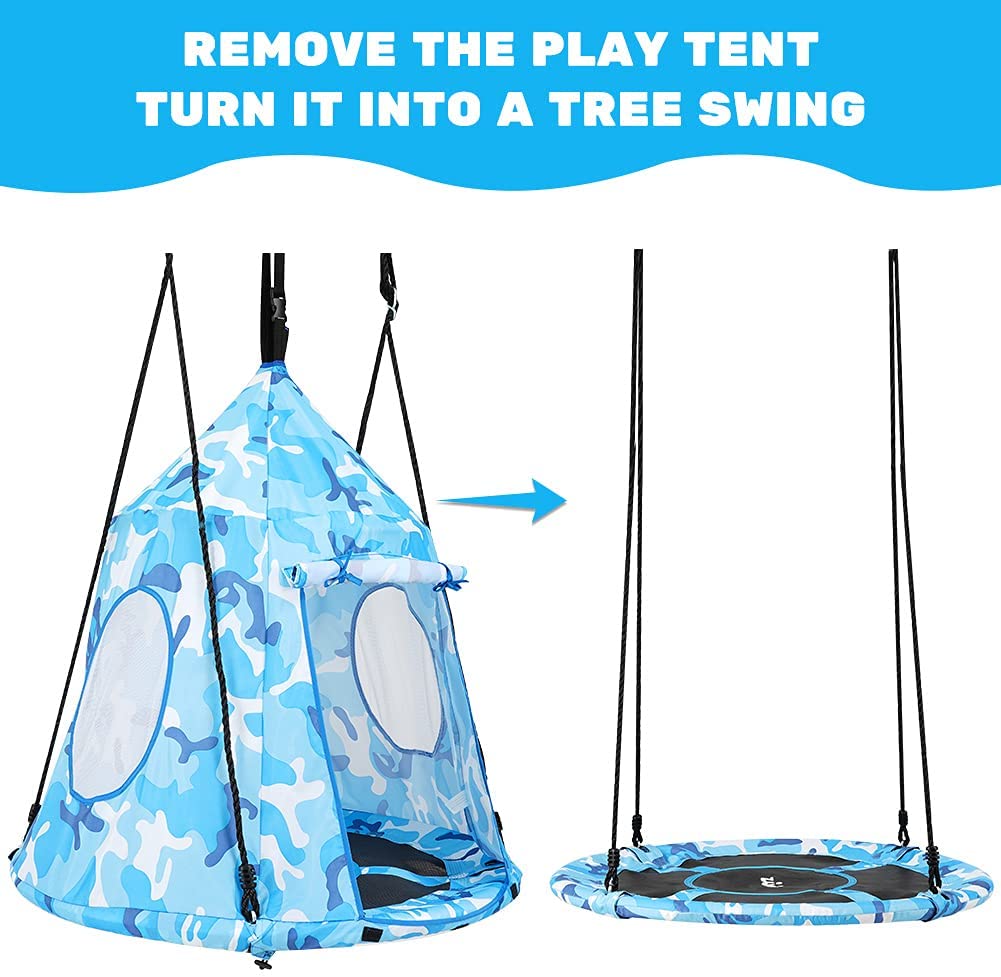 330 LBS Detachable Saucer Tree Swing