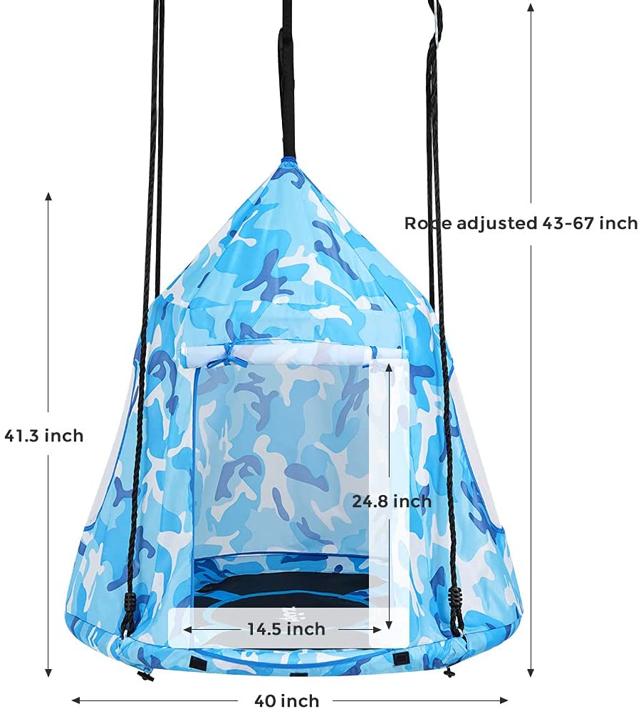 330 LBS Detachable Saucer Tree Swing Size