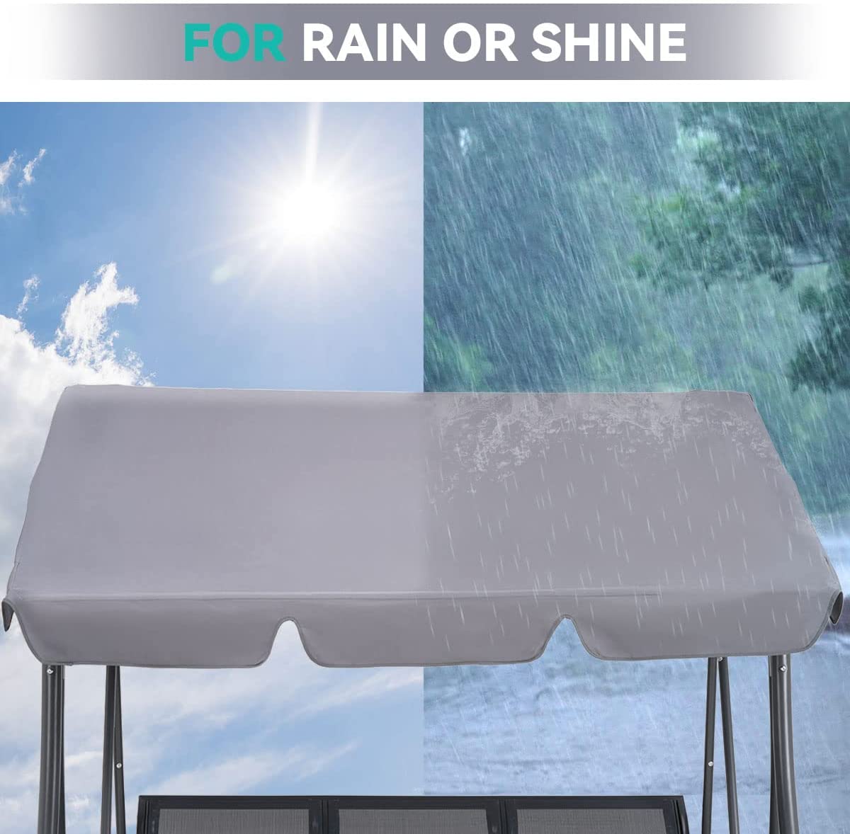 3-Seat Canopy Swing - Rain or Shine