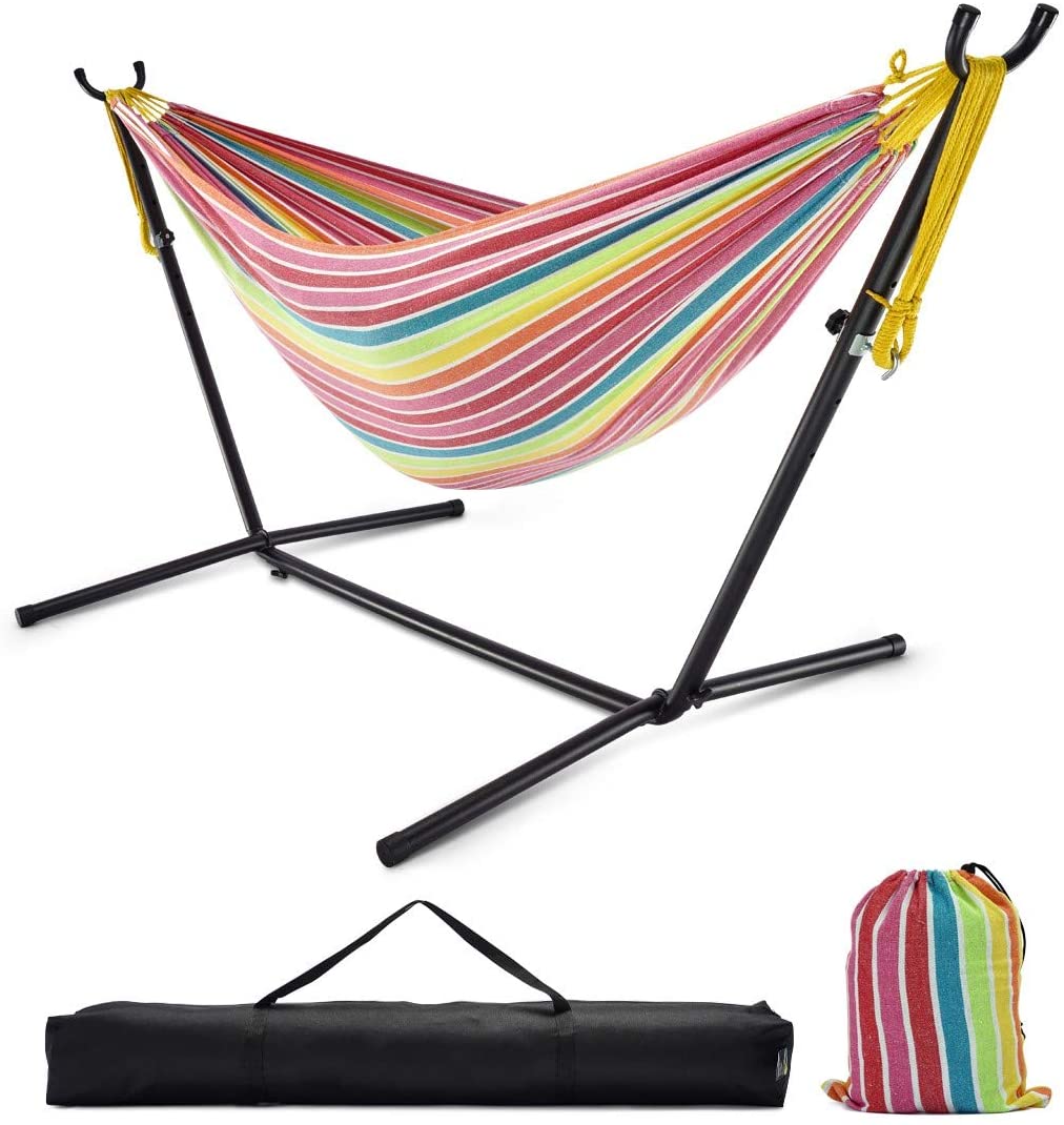Double Hammock with Stand - Red