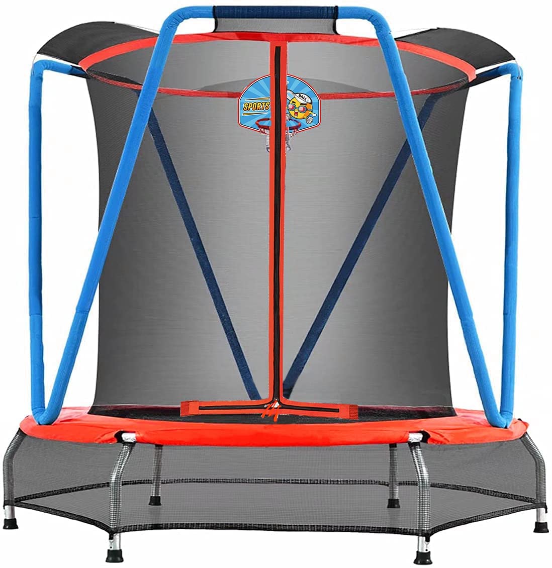 热点 and blue trampoline