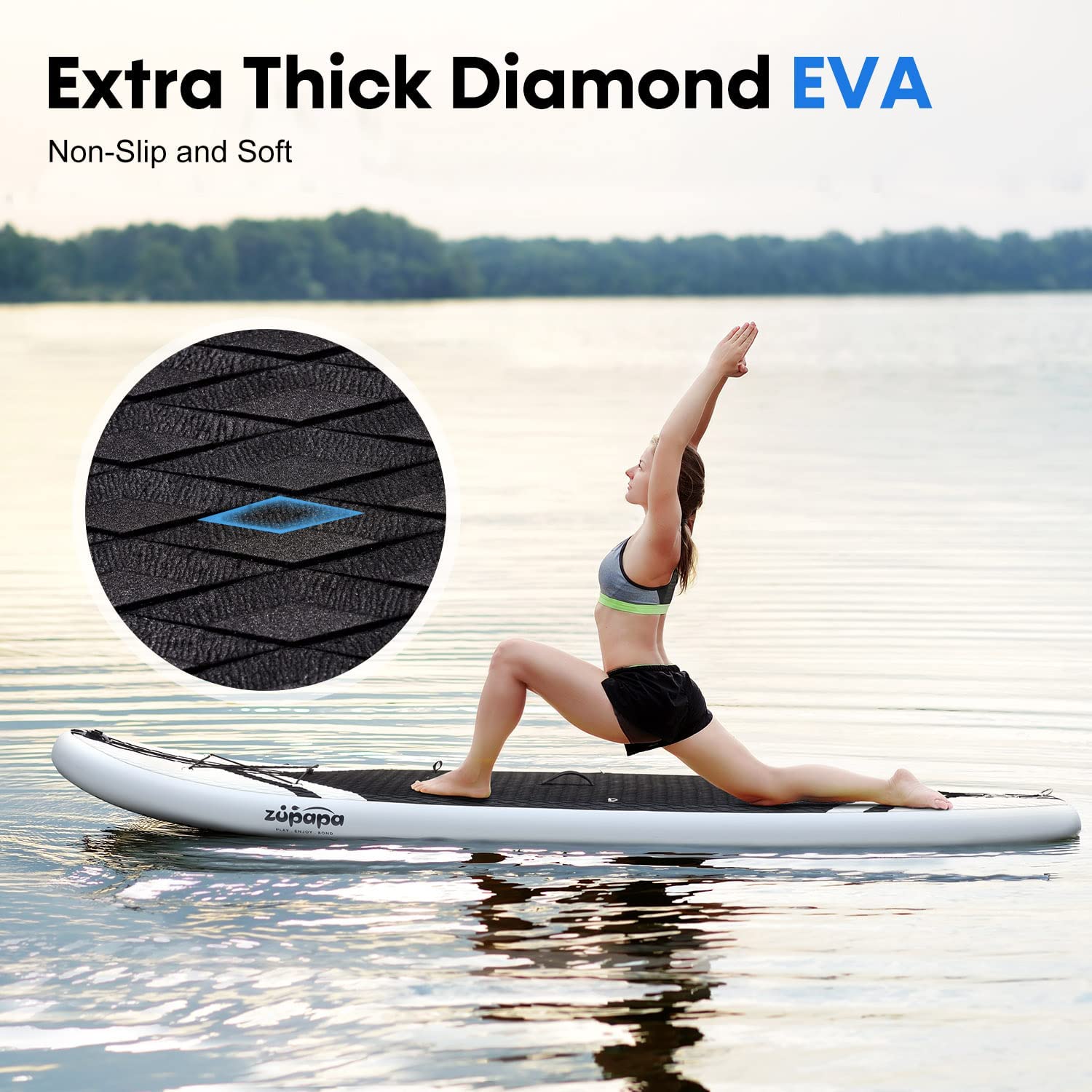 Inflatable SUP Paddle Board- Extra Thick Diamond