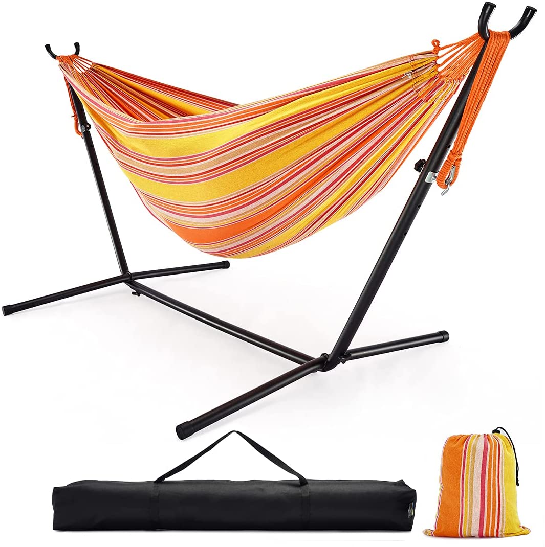Double Hammock with Stand - Yellow