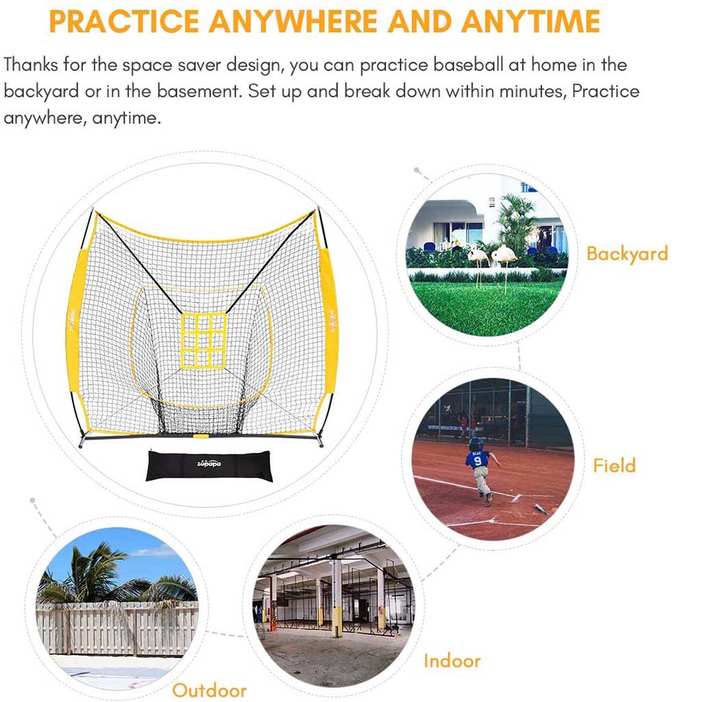 7' x 7' Baseball Net Combo Easy