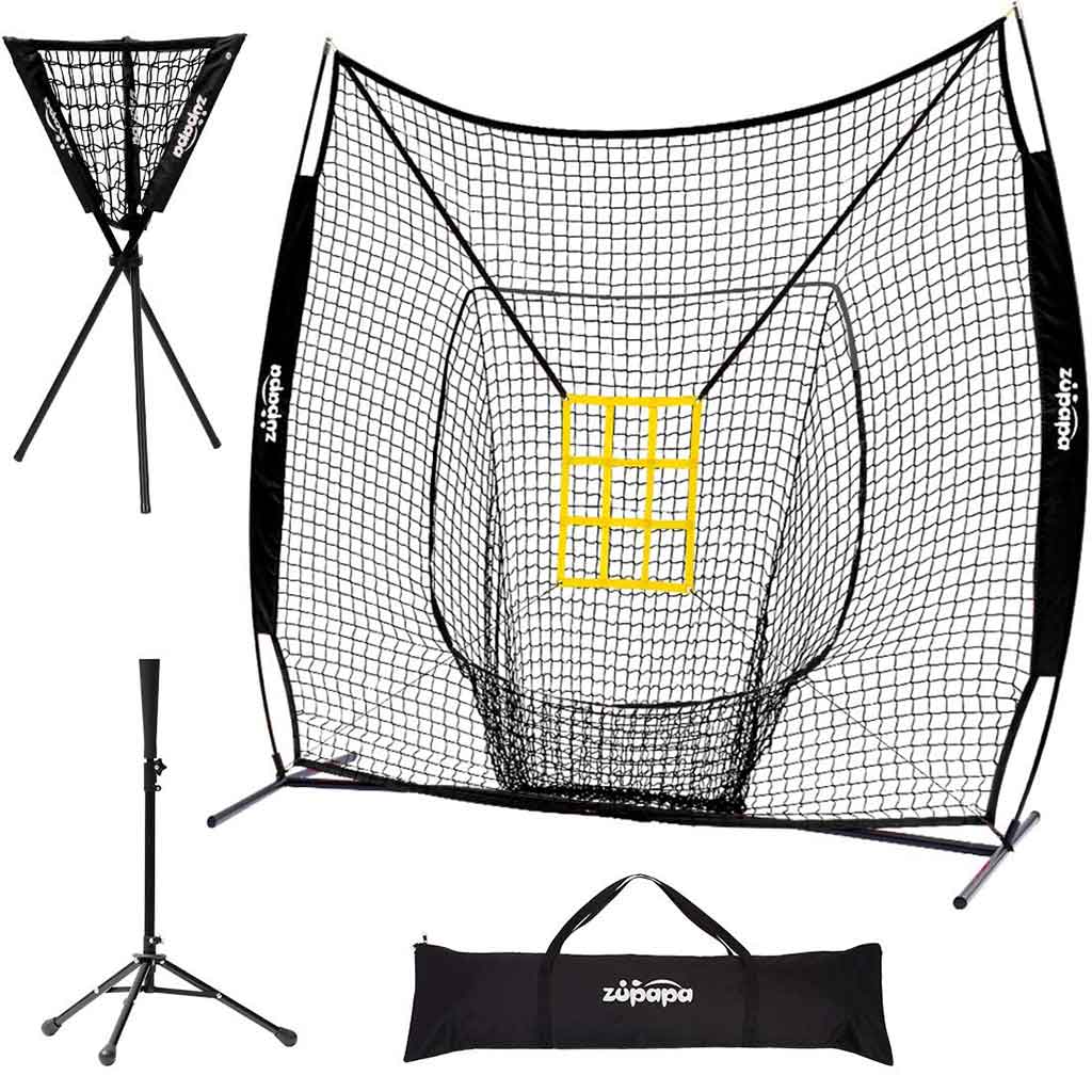 7' x 7' Baseball Net Combo-Black