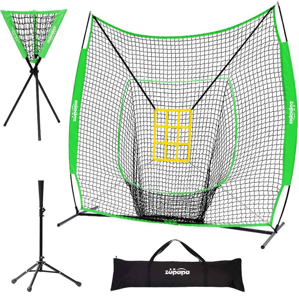 7' x 7' Baseball Net Combo-Green