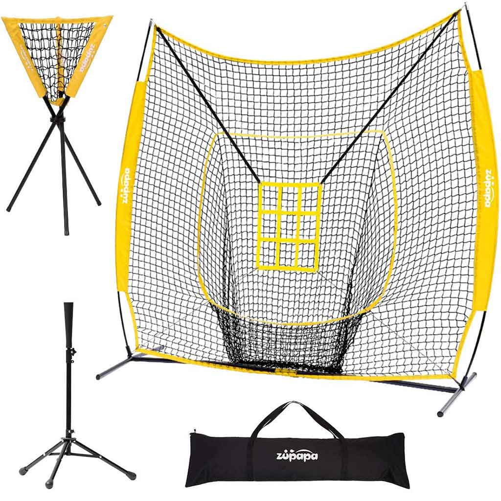 7' x 7' Baseball Net Combo-Yellow