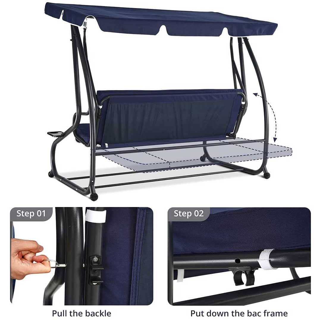 Easy to set up canopy swing
