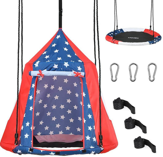 Tree Swing-Blue Red