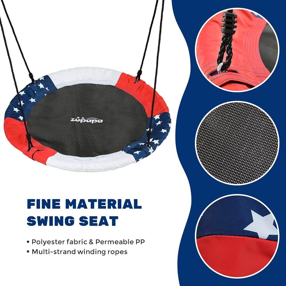 Zupapa 330LBS Capacity Tree Swing Blue Red