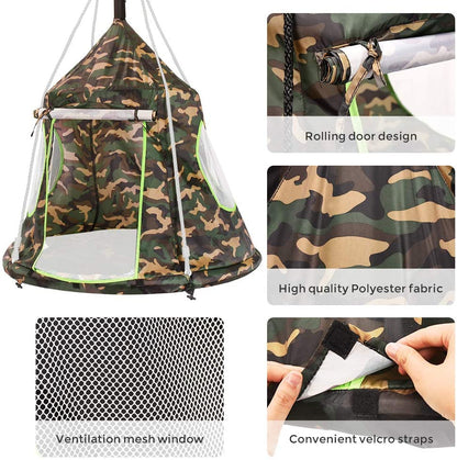 Swing Tent for 40inch Saucer Tree Swing-Camouflage