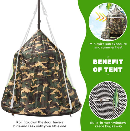 Swing Tent for 40inch Saucer Tree Swing-Camouflage