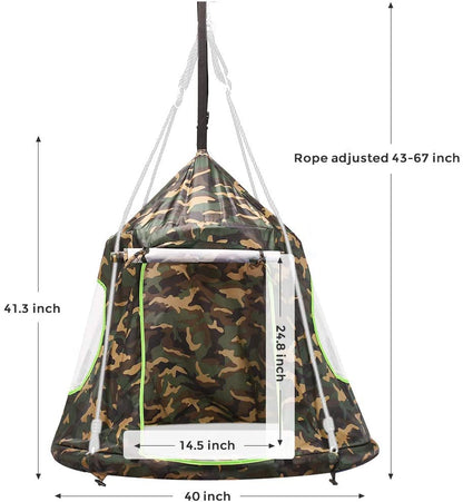 Swing Tent for 40inch Saucer Tree Swing-Camouflage