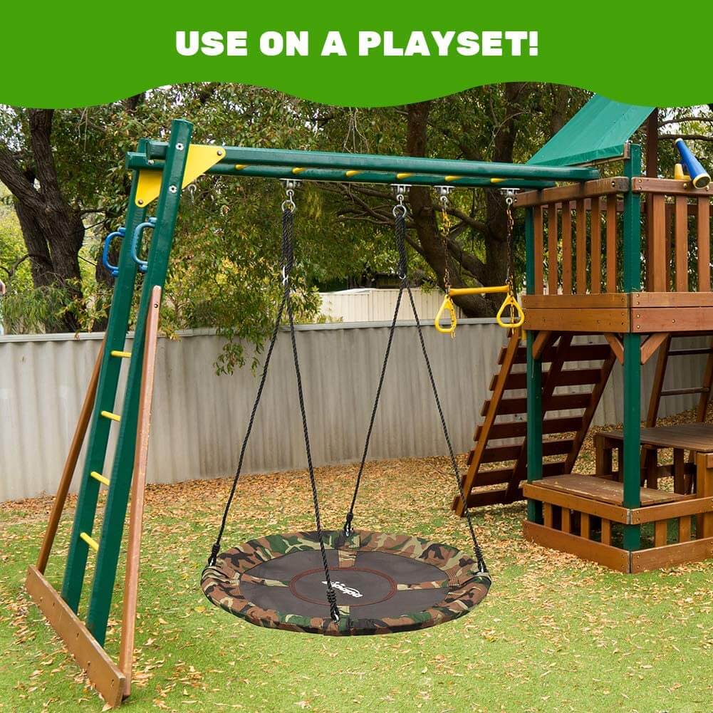 Use Detachable Saucer Tree Swing on A Playset