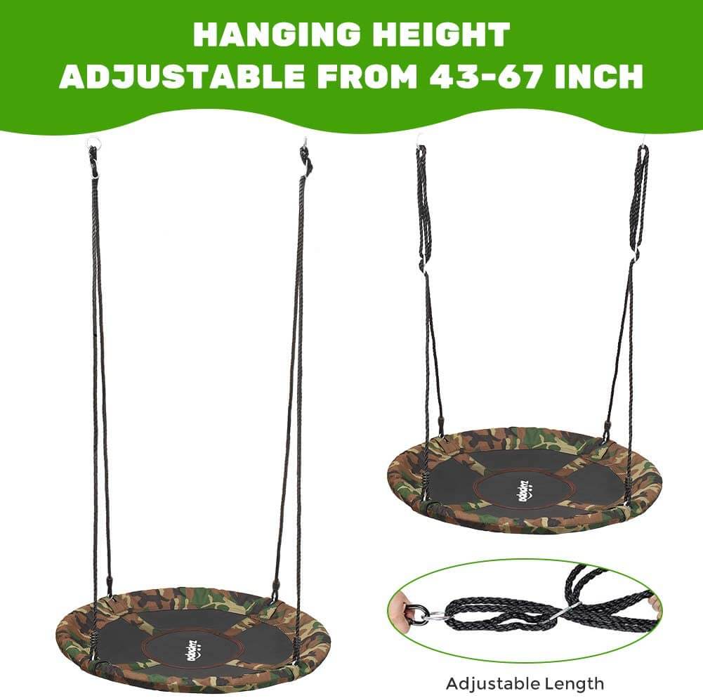 Adjustable Height of Detachable Saucer Tree Swing
