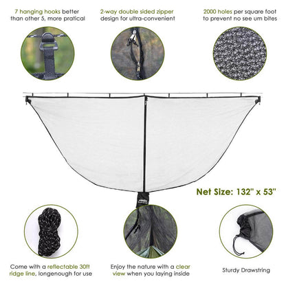 9 FT Camping Hammock with Mosquito Net