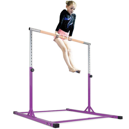 4ft Gymnastics Bar Horizontal Kip Bar for Kids with Adjustable Height