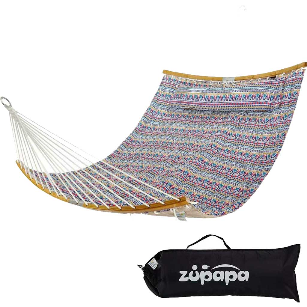 Portable Quilted Hammock-Colorful-Geometric