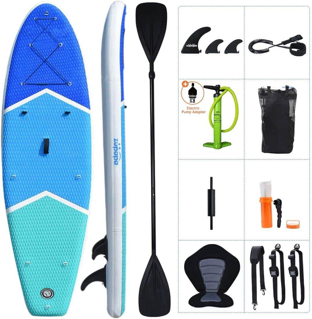 11'x32"x6" Inflatable Stand Up Paddle Board-Blue