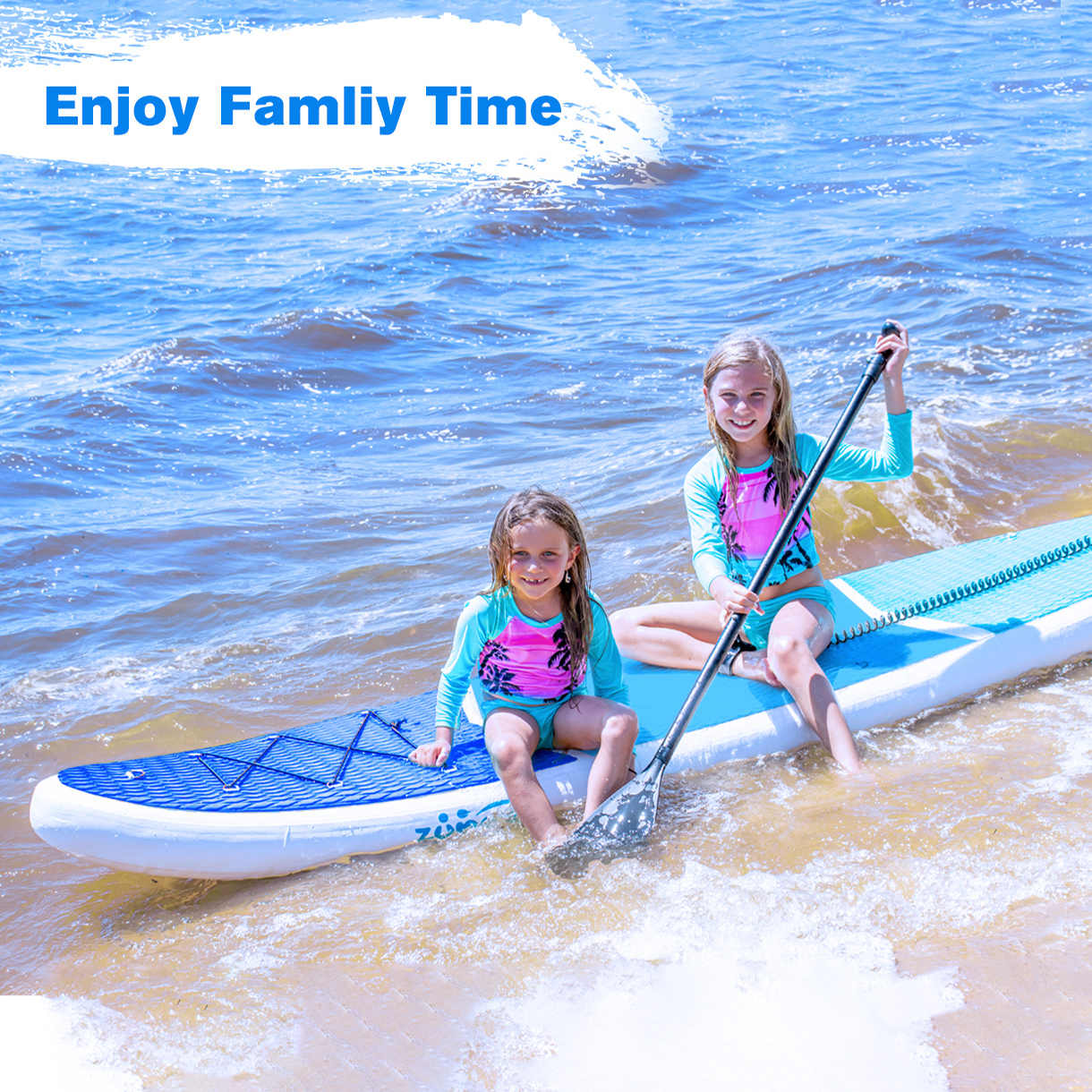 Enjoy Famliy Time 10'x30"x6" Inflatable SUP Paddle Board