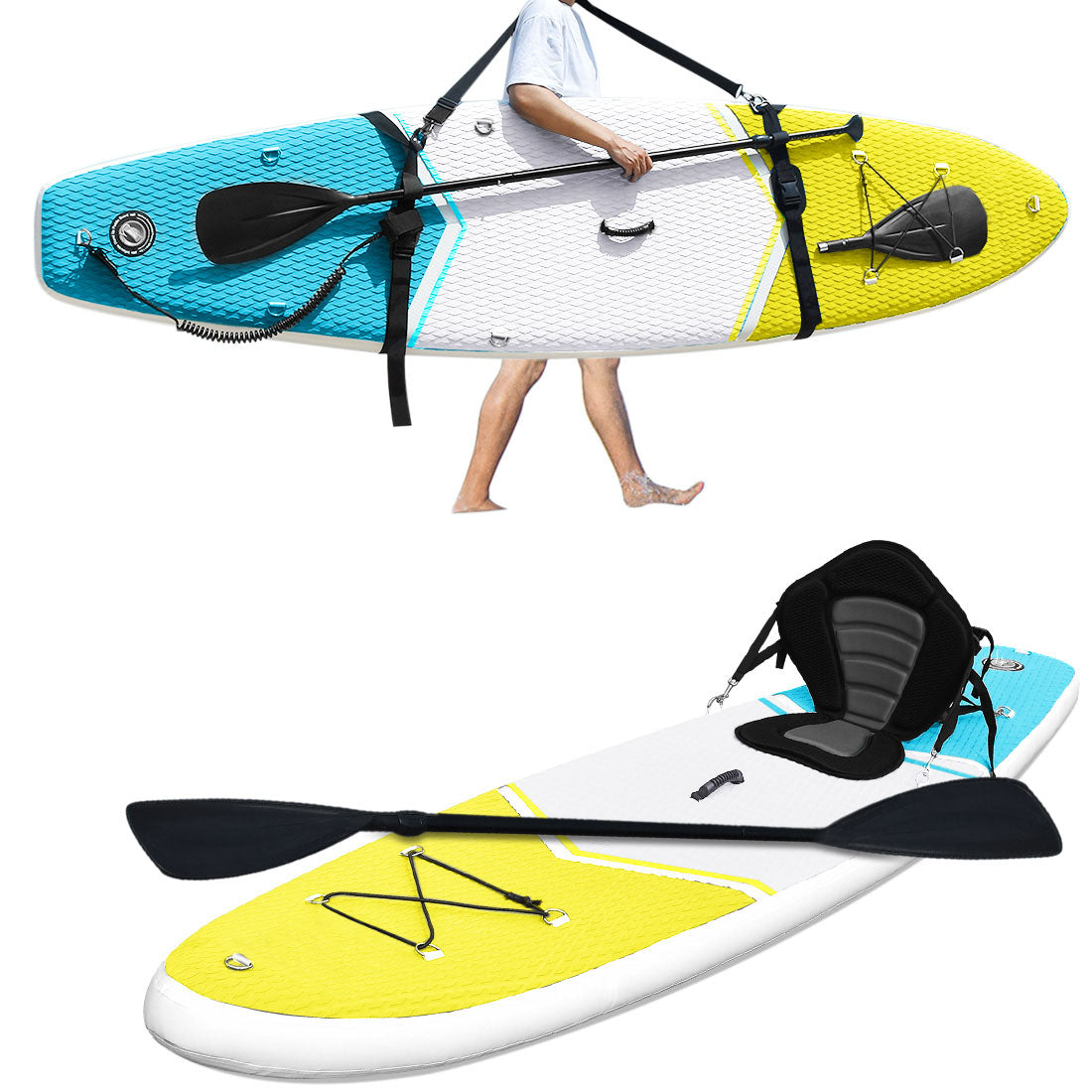10'x30"x6" Inflatable SUP Paddle Board-Yellow