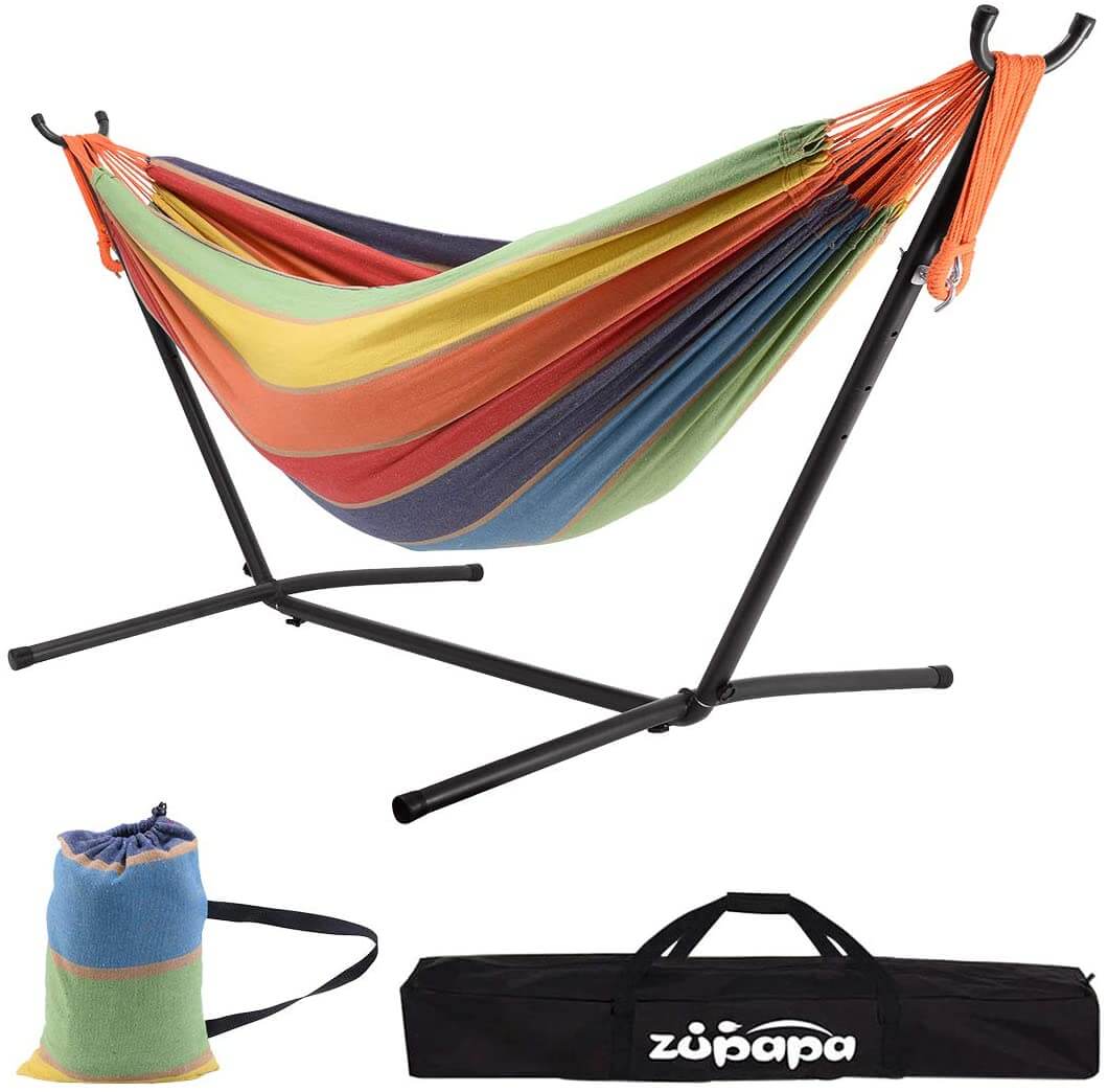 Outdoor Hammock with Stand - Rainbow Color
