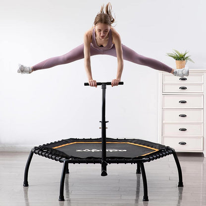 45" Mini Fitness Trampoline With Handle-Hexagon